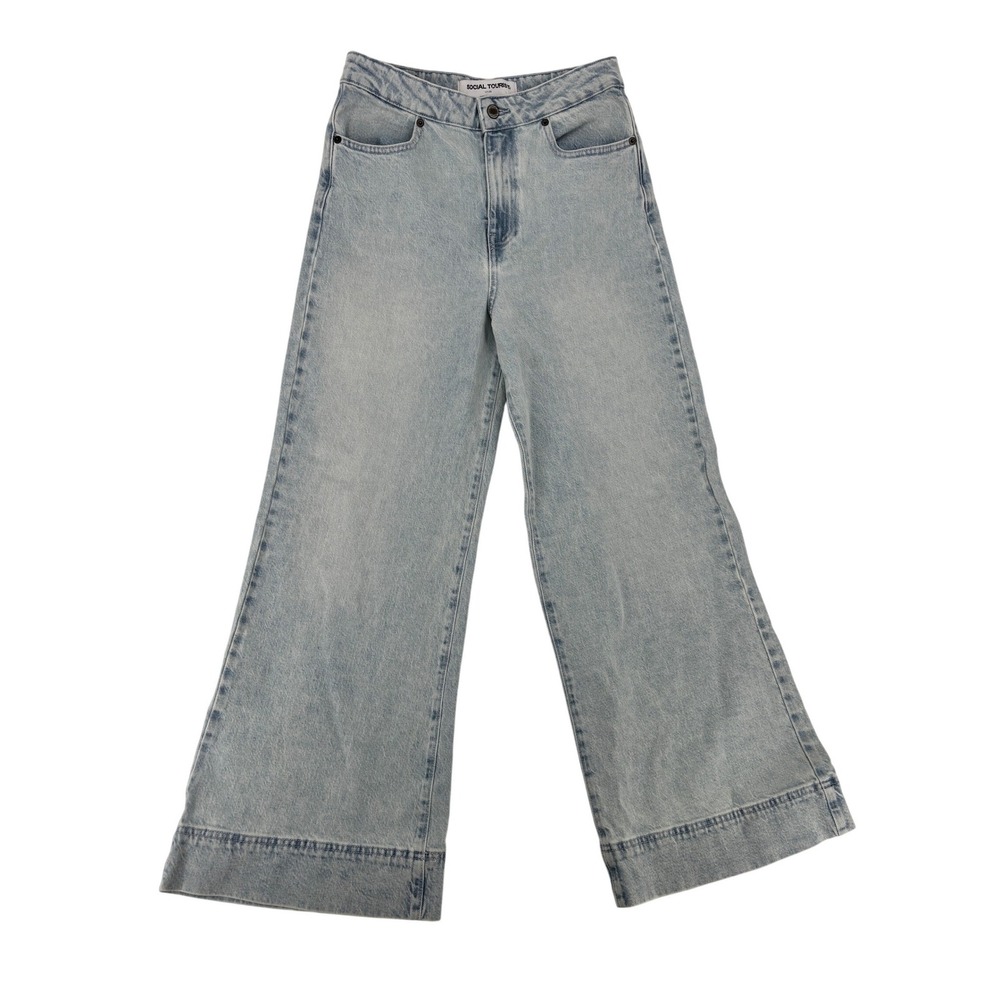 Social Tourist Wide Leg Jeans Womens 6R Blue Ultra High Rise‎ Denim 🔥SALE🔥
